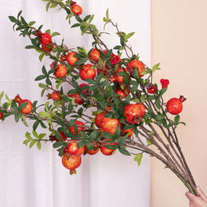 ZhiXia espuma 9 flores artificiales <span class=keywords><strong>Granada</strong></span> fruta ramas arreglo floral casa ventana mostrar artículos Decoración - Product Image 3
