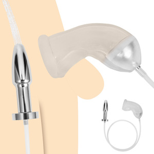 2-in-1 Silicone anale Plug & penieno Set impermeabile BDSM ritenuta giocattolo del sesso per gli uomini abbigliamento Bondage con glande stimolatore - Product Image 4