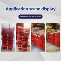 Boîte de transport en plastique solide de moyenne épaisseur, recyclable, pour pâtisseries, pain, toasts, burgers et gâteaux - Panier de cuisson