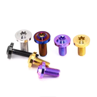 Sekrup Torx Titanium Alloy Disc Head, Baut Titanium, Sekrup Kepala Torx Mesin, Sekrup Anodized Metrik, Pengencang Balap