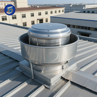 Ventilateur de toit en aluminium à flux axial, type de toit de ventilateur d'échappement d'incendie.