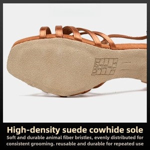 ヴェニースタイル ラテンダンスシューズ 本格プロ仕様 ミッドハイヒール 柔軟なソール 女性用 ボールルーム練習用 - Product Image 4