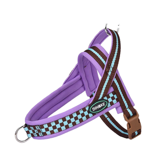 Harnais de chien en polyester pour petits et moyens chiens (Bichon, Shiba Inu) – Utilisation extérieure, fermeture à bouton, rembourré, avec ruban à lettres Hii Pet - Product Image 4