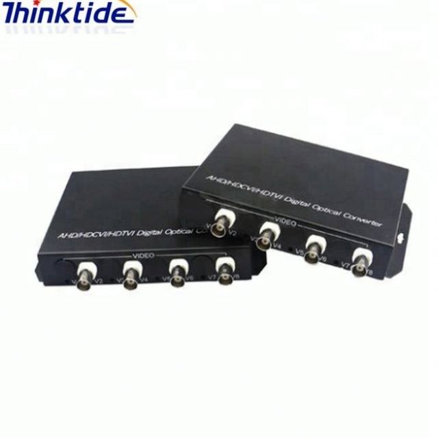 4Ch 1080P CVI/AHD Converter Fiber Optic to BNC Digital Video Converter Fiber Optical Transmitter and Receiver