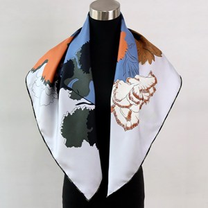 Pañuelo Cuadrado de Seda de Morera Estilo Europeo Americano, Chal de Moda para Mujer, Hiyab Suave para el Cuello - Product Image 3