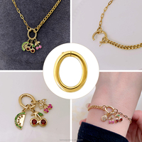 Fermoir en or véritable 14K accessoires de bijoux à bricoler soi-même breloque en or bague ouverte avec breloques pour bracelet à bricoler soi-même collier résultats de bijoux
