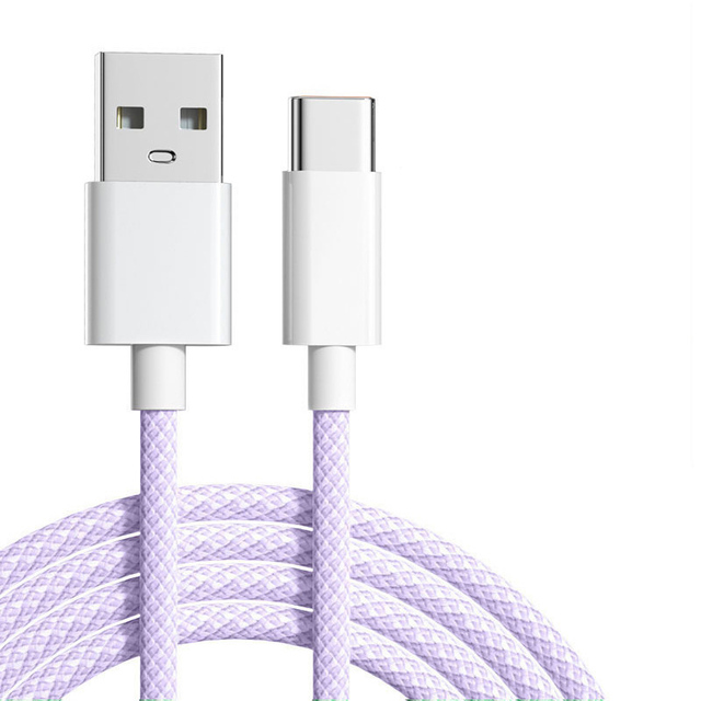 1M 2M 3A 6A Data Cables Type C to USB-C 60W PD Fast Charging Nylon Braided USB Cable for iPhone