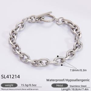 Simple High-End Stainless Steel <b>Charm</b> Bracelet Accessories Trendy Wholesale Design for Anniversaries - Product Image 6