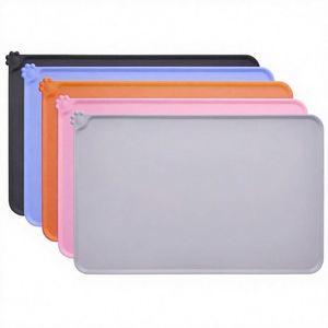 Wholesale <b>Silicone</b> Pet Feeding <b>Mat</b> Waterproof Dog Food <b>Mat</b> with Raised Edge Cat Food Tray Spill Proof Non-Slip Pad Custom Logo - Product Image 1