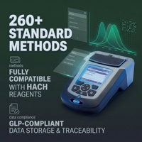 Medidor de Calidad del Agua Universal HACH DR1900 |   Espectrofotómetro Portátil para Análisis de COD/NH3-N/TP |   Resistente al Agua IP67, 15 Días de Duración de la Batería |