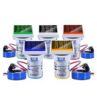 Penguji Frekuensi AC Volt Amp, Monitor Arus Tegangan, Tampilan LED Digital, Voltmeter, Detektor Volt, Panel Lampu Indikator Sinyal