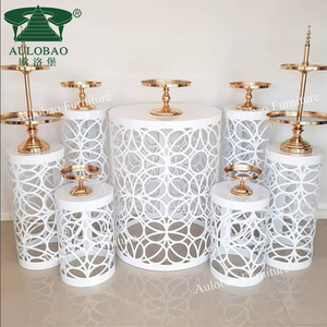 Supports à fleurs en fer de conception moderne pour les mariages, meubles d'événements sculptés en gros avec un design creux, meubles en métal pour le salon - Product Image 2