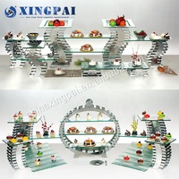 Matériel de restauration pour buffet de mariage XINGPAI, présentoir alimentaire en acier inoxydable pour buffet