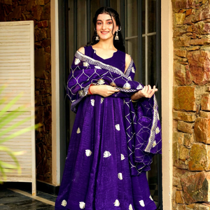 Purple Embroidered <b>Lehenga</b> Choli Set for <b>Women</b> Indian Pakistani Style Party Wedding Outfit - Product Image 1