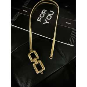 Cinturón Fiori con Hebilla Cuadrada Trenzada, Chapado en Aleación, Accesorio de Moda Casual para Mujer - Product Image 3