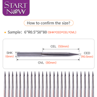 Startnow Fraises droites V Bits carbure deux cannelures fente droite Bit fraises en bout bois CNC routeur gravure Bit outils