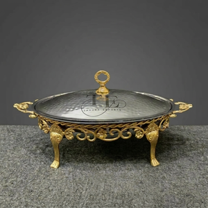 2026 Luxury Strong Oval Style Chafing Dish For Party Buffet in 4 Liters With High Quality Brass And Stainless Steel Available - Product Image 1