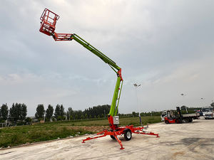 Hydraulischer Anhänger 12m 18m <span class=keywords><strong>22m</strong></span> Teleskop-Elektro-Tract able <span class=keywords><strong>Boom</strong></span> <span class=keywords><strong>Lift</strong></span> aus China Cherry Picker Spider-Man-Aufzug - Product Image 5