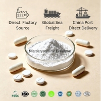 Poudre de cellulose microcristalline de qualité alimentaire Yuanri MCC102 pour désintégrants de comprimés, certifiée GMP/ISO, durée de conservation de 24 mois, 20 kg