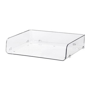 Caja de almacenamiento transparente para escritorio, organizador de cajones apilable tamaño A4 para libros de oficina y papelería - Product Image 5