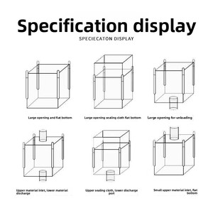 カスタムリサイクル可能なFIBCバルクバッグ（排出口付き）90x90x90cm 1250kg ジャンボリフティングバッグ OEM - Product Image 4