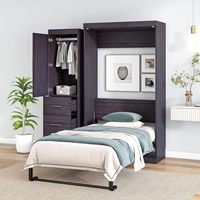 Meubles de chambre à coucher lit escamotable mural grande taille vertical pliable facile à installer lit mural avec armoire