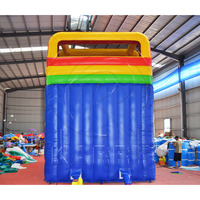 Château gonflable commercial double avec toboggan, en PVC robuste, écologique, certifié CE, pour parcs d'attractions extérieurs