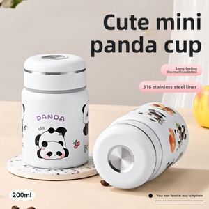 High-value Cute Mini Panda Pocket Cup 316 Stainless Steel Vacuum Thermos with 0-6 Hours Insulation Portable Gift Cup - Product Image 3