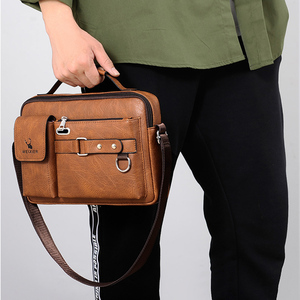 Sac de Messager à bandoulière avec LOGO personnalisé, sac de Messager de voyage marron imperméable Durable, sacs de mode réglables pour hommes - Product Image 4