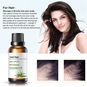 毛の成長を促進するための高品質ローズマリーエッセンシャルオイルピュアナチュラルヘアケアオイル