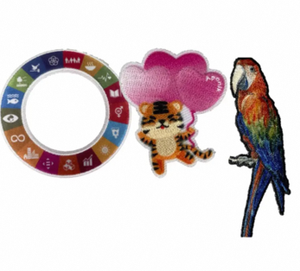 Patchs en cuir imprimés en tissu sergé pour l'utilisation de chapeau Durable et élégant - Product Image 1