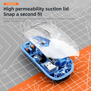 Chuột không dây siêu mỏng, chất lượng cao, sạc lại được, trong suốt, kết nối Bluetooth, loại C, dành cho máy tính xách tay và PC - Product Image 3