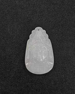 จี้หยกขาวธรร<span class=keywords><strong>ม</strong></span>ชาติแกะสลักด้วยมือรูปพระโพธิสัตว์พร้อมเครื่องประดับศีรษะประดับอย่างหรูหราสำหรับของขวัญทางจิตวิญญาณและการตกแต่งตา<span class=keywords><strong>ม</strong></span>หลักฮวงจุ้ย - Product Image 5