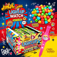 2026 Nieuw Model Glimmende Flitser Cartoon Horloge Snoep Speelgoed Inclusief Snoep - Fruit Smaak, Kleine Cadeautjes voor Kinderfeestjes Feestdagen