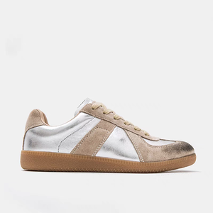 विंटेज पुरुषों के स्नीकर्स आरामदायक वास्तविक चमड़े के फ्लैट प्रशिक्षक आकस्मिक जूते आकर्षक लोकप्रिय क्लासिक विंटेज चमड़े के जूते - Product Image 1