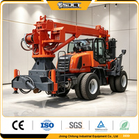 Chariot élévateur tout-terrain diesel 3,5T-8T avec grue, charge nominale 20m, flèche télescopique, 4x4, équipement de levage monté sur fourche