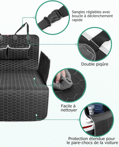Housse de <span class=keywords><strong>protection</strong></span> pour botte de <span class=keywords><strong>voiture</strong></span> pour <span class=keywords><strong>chien</strong></span> Housse de <span class=keywords><strong>protection</strong></span> étanche et antidérapante avec 2 grandes poches - Product Image 5