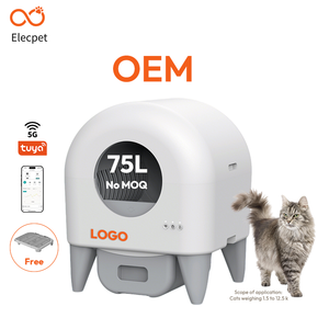 Elecpet 2025 AI akıllı otomatik kendini temizleme robotik kedi kum kabı Wifi uzaktan App kontrolü ile düşük gürültü koku geçirmez kedi için - Product Image 1