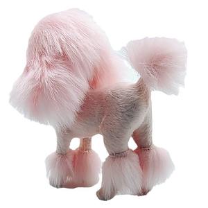 Giocattoli per bambini modello animale simulato artigianato rosa orsacchiotto cane barboncino giocattolo decorazione animale - Product Image 3