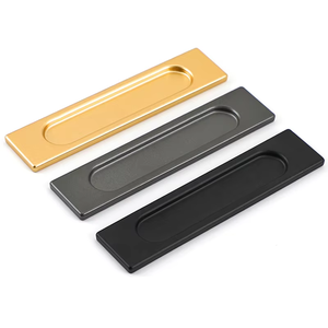 Aluminum Furniture Hidden Recessed Flush <b>Pulls</b> <b>Handle</b> Wardrobe Cabinet <b>Door</b> Embedded Hidden <b>Handle</b> for Kitchen & Dresser Use - Product Image 1