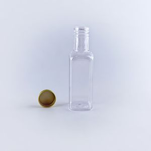 Square Pet <b>Plastic</b> Beverage <b>Bottle</b> 50ml With Screw Cap For Wine And Beverage Packaging Transparent <b>Empty</b> <b>Bottle</b> Cross Border E - Product Image 2