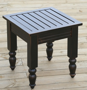 <span class=keywords><strong>Table</strong></span> d'angle extérieure en fonte d'aluminium robuste <span class=keywords><strong>Table</strong></span> d'appoint de patio résistante aux intempéries pour piscine de jardin - Product Image 1