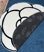 Tapis de Chambre Moderne en Forme de Camélia Antidérapant, Tapis de Sol Floral pour Salon, Dressing, Direct Usine, Côté de Lit