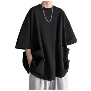 Nuova Collezione 2023: Tuta da <span class=keywords><strong>Uomo</strong></span> con Grandi Tasche, Estiva, Oversize, Mezza Maglietta con Tasche - Product Image 5