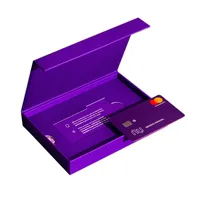 Embalagem de cartão de presente magnético, caixa de papel de embalagem personalizada para cartão de crédito, cartão de visita