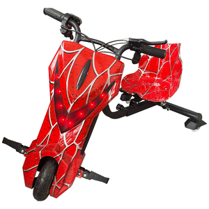 Triciclo eléctrico para niños Drift Scooter, 120 W, 360°, color negro