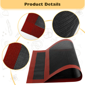 Micro Perforated Food Grade <b>Silicone</b> Durable Eco-Friendly Dishwasher Safe Oven <b>Baking</b> Mat 40*30cm for Macaron Pizza Bread Dough - Product Image 4