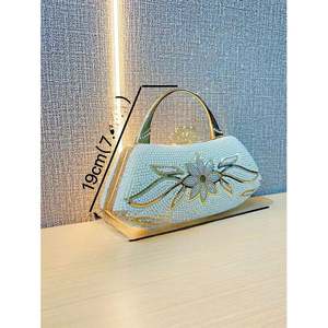 女性用イブニングハンドバッグ、グリッタートップハンドルクラッチバッグ、パーティー、プロム、結婚式用 2025 - Product Image 3