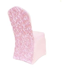 Hotel Luxury Wedding Event Rosette Back Fitted <strong>Chair</strong> <strong>Cover</strong> Spandex Plain Set White <strong>Chair</strong> Slipcovers - Product Image 6