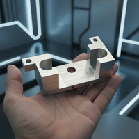 Soporte de Carcasa de Aleación de Aluminio Mecanizado por CNC de una Pieza con Características de Montaje Integradas para Piezas de Equipos de Automatización Industrial